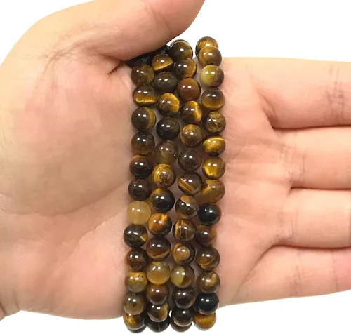 Vista 188 de Gem Avenue Handmade Round Bead Stretch Bracelet Unisex Natural Stone Beaded Jewelry for Men & Women, Elastic Wristband for Daily Wear