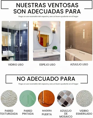 Vista 5 de Ettori Espejo de Ducha Sin Niebla para Afeitar con Soporte para Maquinilla de Afeitar, Espejo de Ducha con Poderoso Sistema de Sujeción