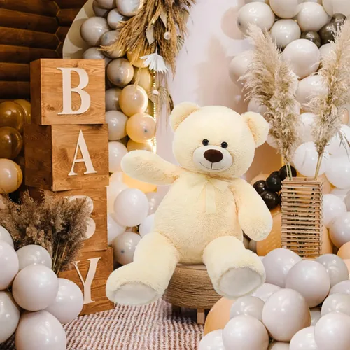 Vista 5 de MorisMos Oso de Peluche Gigante Animal de Peluche 3 pies, 36 pulgadas, Oso de Peluche Grande para Decoración de Baby Shower, Animal de Peluche