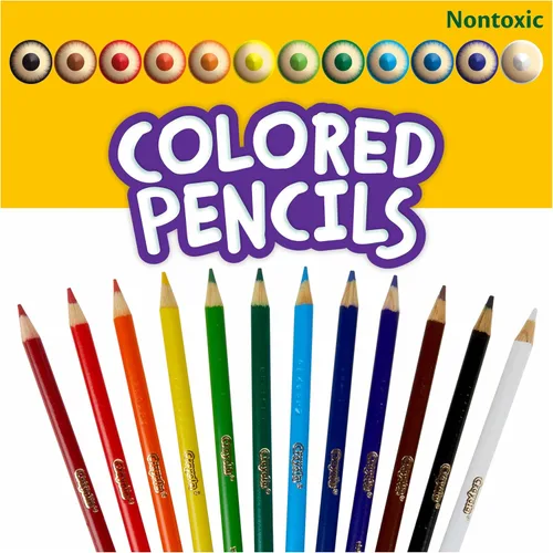 Vista 2 de Crayola Lápices de colores a granel, preafilados, 12 colores surtidos, paquete de 24