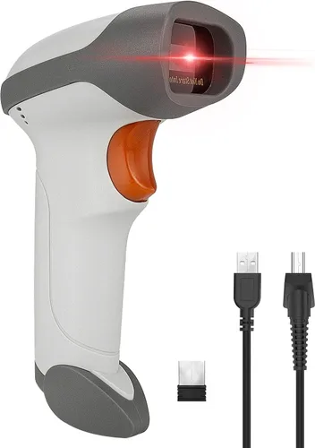 Vista 7 de NetumScan Escáner inalámbrico del código de barras 1D, Bluetooth USB 2.4G