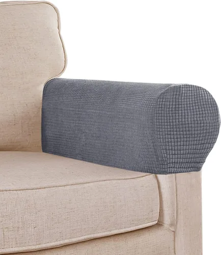 Vista 11 de Fundas elásticas para reposabrazos de sofá, fundas de elastano jacquard para sillas y sofás, fundas antideslizantes para reposabrazos