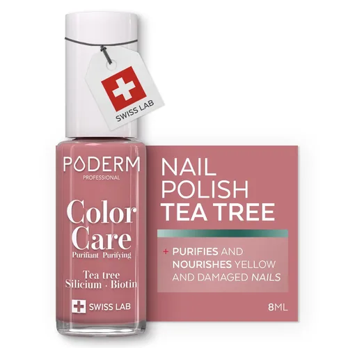 Vista 9 de PODERM Esmalte de uñas, enriquecido con árbol de té y biotina, mejora la apariencia de las uñas, fórmula vegana, para manos y pies, laboratorio