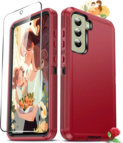 Vista 45 de LeYi Funda compatible con Galaxy S8: no compatible con S8 Plus: cubierta exterior de goma 3 en 1 de cuerpo completo a prueba de golpes, resistente