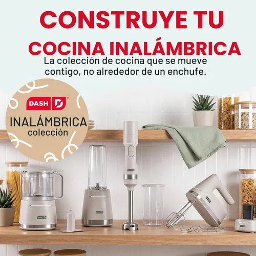 Vista 9 de Dash Batidora de inmersión inalámbrica, cuchillas de acero inoxidable, gris