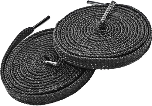 Vista 5 de Cordones planos de 52 pulgadas de largo y 5/16 pulgadas de ancho para tenis atléticos
