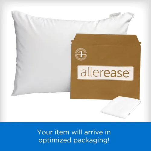 Vista 7 de AllerEase - Protectores de almohada para máxima alergia estándar/Queen, paquete de 4