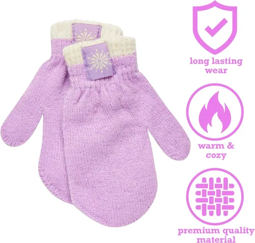 Vista 3 de Disney Conjunto de gorro y guantes Frozen Elsa and Anna para niñas pequeñas (edad 2-7)