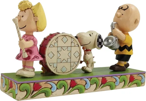 Vista 5 de Enesco Jim Shore Peanuts Marching Band Parade - Figura de desfile, 4.625 pulgadas, multicolor