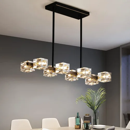 Vista 10 de Modernas luces de cristal para tocador, accesorios de luz para tocador de baño de 3 luces, luces de baño negras y doradas sobre espejo, apliques
