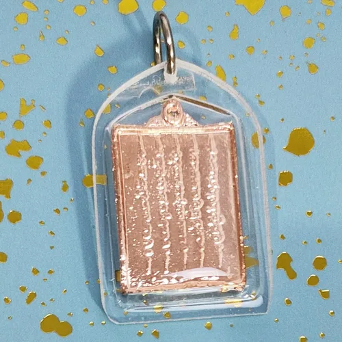 Vista 6 de Amuleto tailandés Buda colgante mágico sagrado para hombres mujeres Arjan Nu Kanpai Yantra 5 filas NAT collares ricos., Metal y plástico