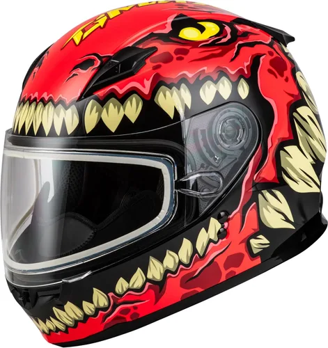 Vista 6 de GMAX Youth GM-49Y Drax - Casco de cara completa para clima frío, aprobado por FMVSS 218