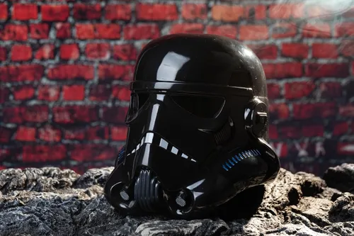 Vista 8 de Máscara de casco de Shadow Trooper para disfraz de Halloween para adultos