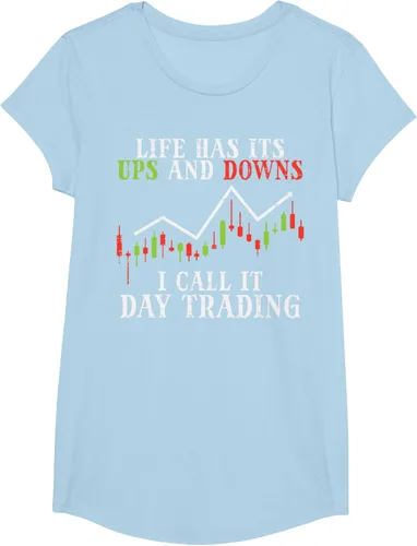 Vista 13 de Life Ups And Downs Day Trading Crypto Stock Market Trader T-Shirt, Negro