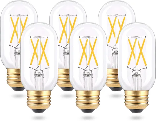 Vista 7 de T45 Bombilla Edison vintage, bombilla tubular LED antigua de 2 W, 3000 K, blanco suave, equivalente a 25 W, 200 lúmenes, 110-130 voltios, lámpara