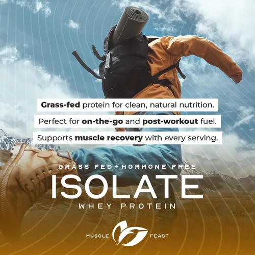 Vista 7 de Muscle Feast Proteína de suero aislada de vacas alimentadas a pasto, totalmente natural sin hormonas, criadas en pasto, Proteína de suero aislada