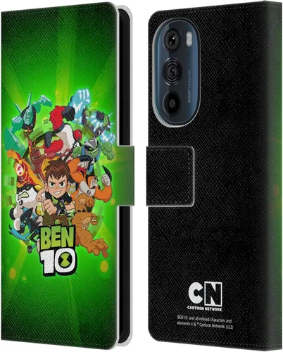 Vista 8 de Head Case Designs Funda de piel con licencia oficial de Ben 10: Animated Series Alien Graphics Funda tipo cartera compatible con Motorola Edge 30