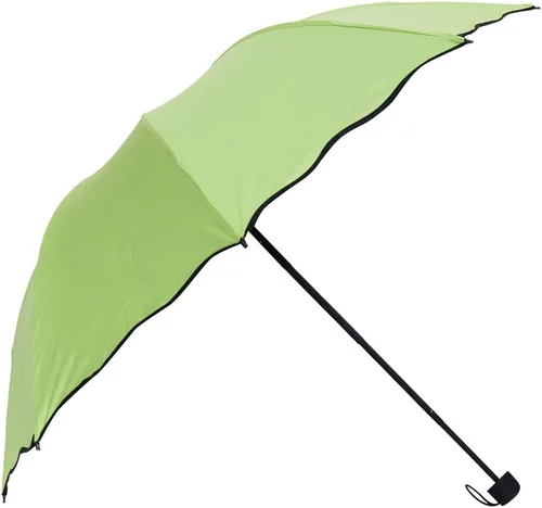 Vista 8 de Japard Sombrilla plegable Flor mágica en la lluvia, sombrilla de viaje con protección UV para mujeres y niñas, deportes al aire libre, camping