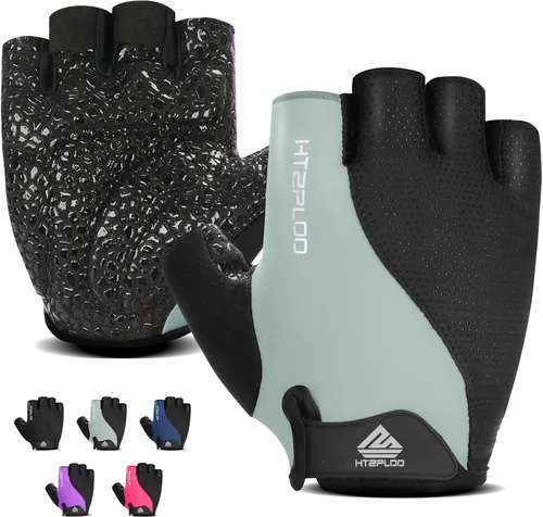 Vista 9 de Guantes de entrenamiento para hombres y mujeres, guantes de levantamiento de pesas para ejercicio, entrenamiento de gimnasio, fitness, transpirables