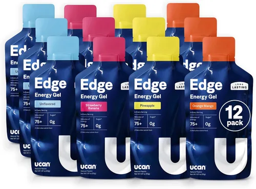 Vista 16 de UCAN Edge Energy Gel Shots, chocolate (12 paquetes de 2 onzas) para correr, entrenamiento, ejercicios, fitness, ciclismo, crossfit Sin azúcar