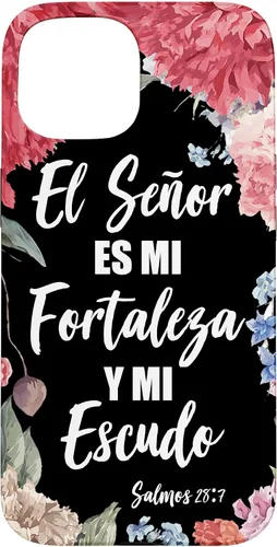 Vista 6 de El Señor ES Mi Fortaleza - Funda con versículo bíblico cristiano español para iPhone 17