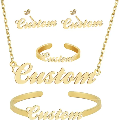 Vista 23 de Personalized Custom Name Pendant Necklace Stainless Steel for Women