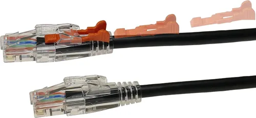 Vista 27 de NTW NTW - Cable de conexión de bloqueo de red patentado CAT6 de 1 pie, sin enganches, azul (NL-U6K-001BL)
