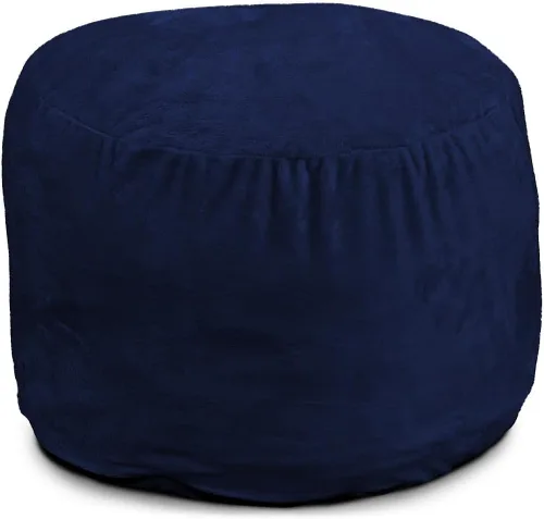 Vista 18 de ULTIMATE SACK Puf otomano de 2 pies Gamuza camello Relleno de espuma - Funda extraíble lavable Camel (Camel Suede)