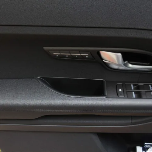Vista 4 de Caja de almacenamiento de puerta de reposabrazos interior de plástico ABS negro para Land Rover Range Rover Evoque 2011-2015