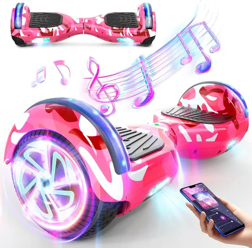 Vista 20 de LIEAGLE Scooter with Bluetooth Speakers and Colorful Wheel Hub Lights 6.5"&8.5"Hoverboard All-terrain Self-balancing Scooter for Kids Adults