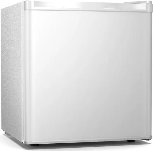 Vista 15 de Antarctic Star Mini refrigerador de 1.6 pies cúbicos con congelador, refrigerador pequeño y compacto con puerta reversible individual, estantes