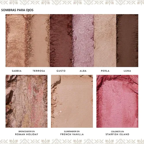 Vista 3 de LAURA GELLER NEW YORK Lo mejor de lo mejor paleta horneada - Sueños toscanos - Tamaño completo - Incluye bronceador, rubor, resaltador y 6 sombras