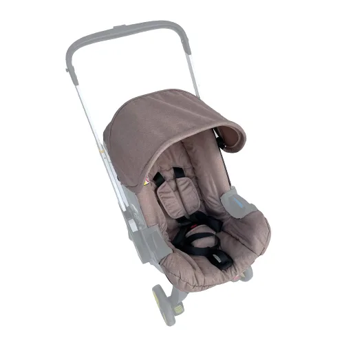 Vista 16 de Kits de cambio de cojín de asiento, ropa, sombrilla, toldo para cochecito compatible con asiento de automóvil y cochecito Doona (negro)