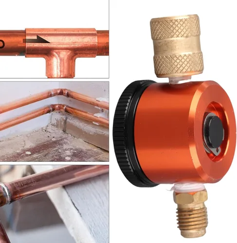 Vista 5 de Herramienta de purga de nitrógeno mejorada, regulador de purga de nitrógeno ajustable disponible para HVAC, herramienta de purga de nitrógeno de 1/4