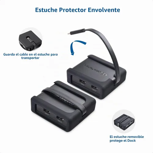 Vista 6 de Cable Matters Concentrador USB C de monitor doble, DisplayPort 4K dual