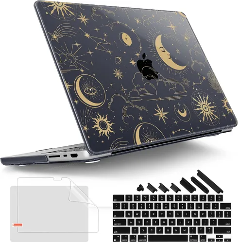 Vista 29 de Tuiklol - Funda para MacBook Pro de 14 pulgadas, versión 2026, 2025, 2024 Noche bosque oscuro