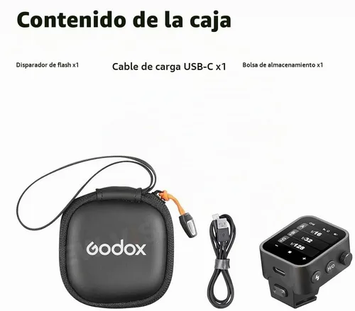 Vista 8 de Godox Disparador de flash inalámbrico X3F TTL, transmisor de flash de pantalla táctil para cámaras Fuji, batería incorporada
