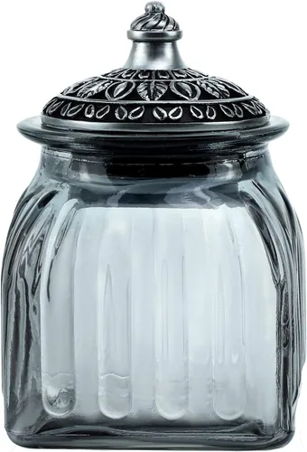 Vista 9 de Tarro de cristal vintage para dulces con tapa, tarro de alimentos, frasco de nueces, joyero, para boda, dulces, bufé, almacenamiento de cocina