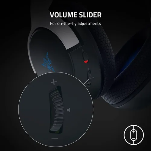 Vista 6 de Razer Kaira X Wired Headset for Playstation 5, PC, Mac & Mobile Devices Triforce 50mm Drivers - HyperClear Cardioid Mic - Flowknit Memory Foam Ear