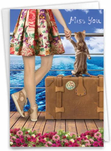 Vista 14 de NobleWorks - Tarjeta de felicitación Miss You con sobre de 5 x 7 pulgadas (1 tarjeta) Thinking of You, Just Because Birds and Branches C2822KMYG