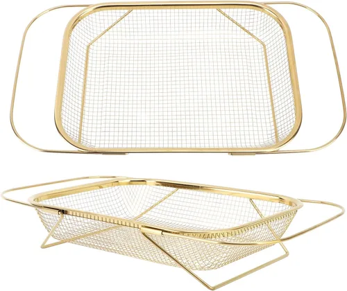 Vista 8 de Colador sobre el fregadero, cesta colador de acero inoxidable, cesta de malla fina para cocina casera