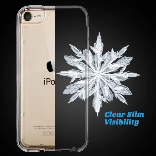 Vista 3 de ULAK Funda transparente para iPod Touch de 7ª generación y protección para iPod Touch de grado militar con protector de pantalla y soporte