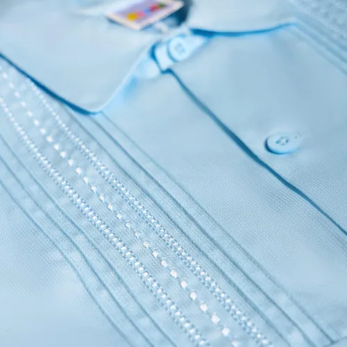 Vista 3 de Pelele de guayabera piqué para niños de algodón Guayabera pieza formal