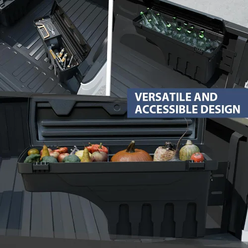 Vista 6 de PIT66 Caja de almacenamiento para cama de camión lado derecho compatible con Ford F150 1997-2014