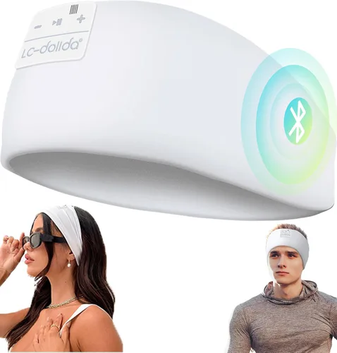 Vista 9 de LC-dolida Auriculares para dormir Bluetooth 5.4, con diadema inalámbrica, máscara de sueño para dormir, deportes, regalos, entrenamiento, correr