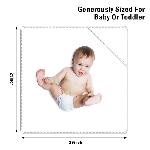 Vista 4 de Cosy Family Paquete de 3 toallas con capucha para bebé, rayón hechas de bambú, toallas de baño suaves unisex para bebés, niños pequeños, bebés