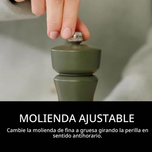 Vista 5 de Cole & Mason Kenton - Molinillo de sal y pimienta, molinillo manual recargable con mecanismo de cerámica ajustable, accesorio de comedor para Oliva