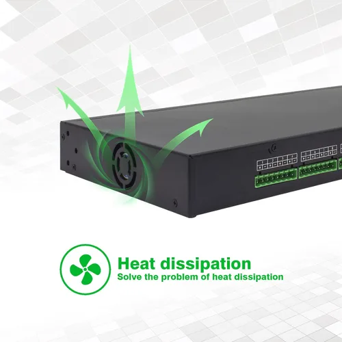 Vista 10 de Fuente de alimentación de montaje en rack de 1U 12V 20A de 18 canales - Salida de CC distribuida de 12 V 3-5 A con fusible de reinicio, cable de CA