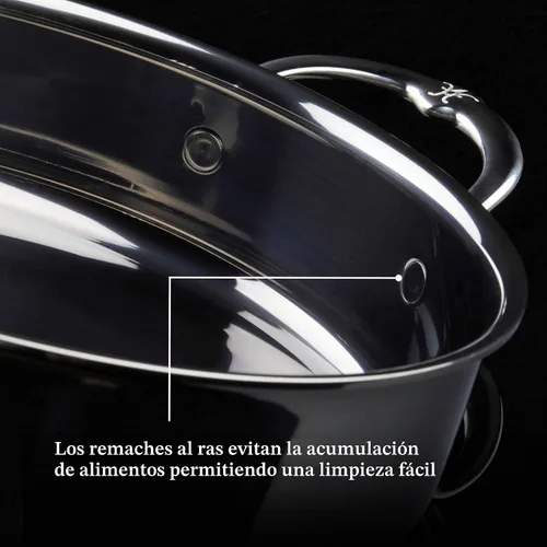 Vista 8 de Hestan - Colección NanoBond - Sartén de titanio de acero inoxidable, compatible con placa de inducción, 5 cuartos de galón