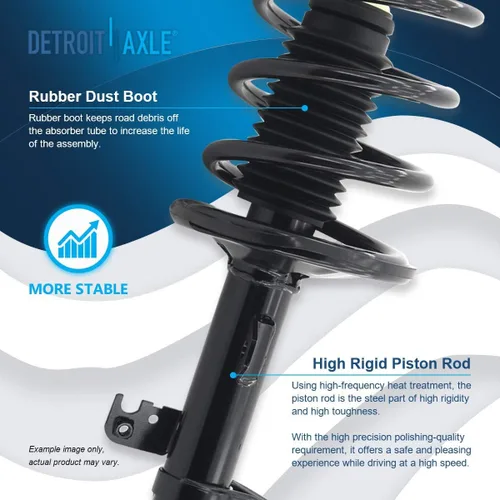 Vista 4 de Detroit Axle - Soporte delantero izquierdo para Toyota Matrix Pontiac Vibe 03-08, puntal lateral del conductor con resorte helicoidal 2003 2004 2005